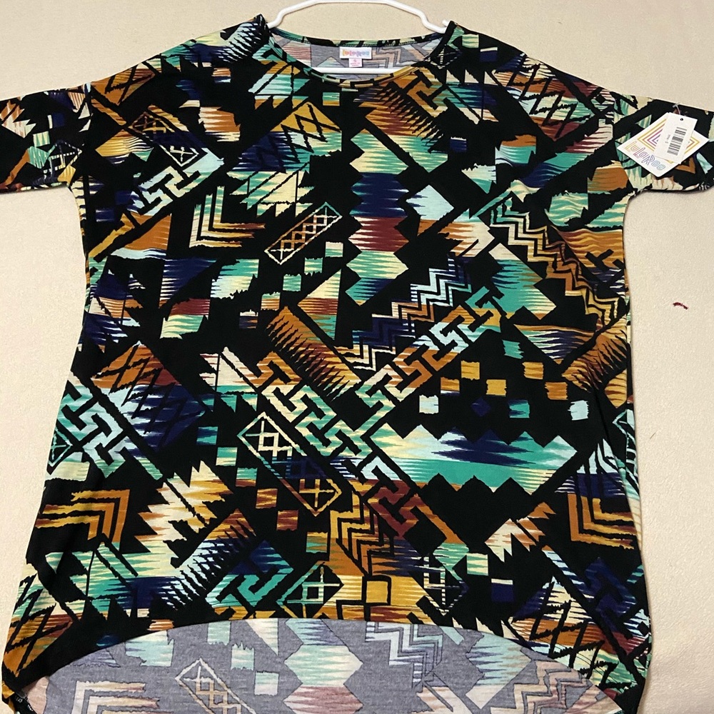 LulaRoe Irma with lots of colors.